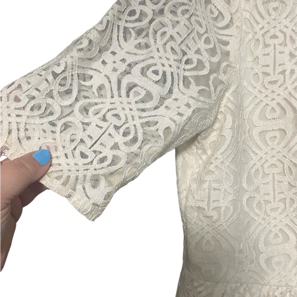 I 🤍 RONSON White Lace Dress S 16 - Picture 5 of 6